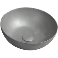 Sapho Formigo Betonnen waskom, Ø39cm, mat zilver