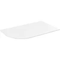 Sapho Gebogen Wastafelblad Pulse 75,7x46,2 cm Rechts Wit
