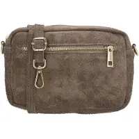 Charm London Suède Schoudertasje Camerabag Elisa Taupe