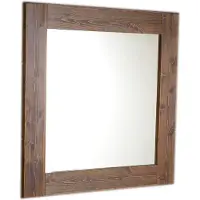 Sapho Brand Spiegel in houten lijst 80x80cm, gebeitst vuren