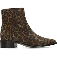 Manfield Leopard suède enkellaarsjes | Maat 37