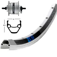 Exal Zx19 Dynamo Shimano Dh3n31 26´´ Voorwiel