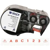 Brady M4C-500-595-WT-RD tape vinyl rood op wit 12,7 mm x 7,62 m (origineel)