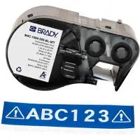 Brady M4C-1000-595-BL-WT tape vinyl wit op blauw 25,4 mm x 7,62 m (origineel)