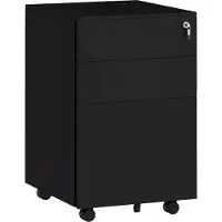 Vinsetto -Rollcontainer-Stahl-37L x 43,5B x 60H cm-Schwarz