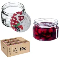 Kadax Denia Weckpotten 250ml 10st 82mm + Deksel "Rooster met Hart"