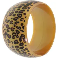 Behave – Armband – Panterprint – Acryl – Breed – Nikkelvrij – Dierenprint trend