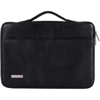 Canvas Artisan Laptophoes 15.6 Inch KL – PU Leer - Laptop Sleeve met Handvat - Laptoptas - Zwart