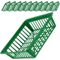 Kadax Plantenmand voor bloembollen, kweekmand van kunststof, kweekschaal voor groenteplanten, bloembollen mand in 2 vormen voor voorjaarsbloeiers (28 x 26 cm, set van 10 stuks)