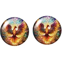 Charme Bijoux Clip oorbellen- Eagle- Bruin- geen gaatje- 18 mm-