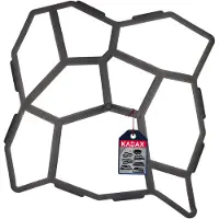 Kadax Steenvorm van kunststof, betonvorm, looppad, bekisting vorm, vorm voor straatstenen, springplankvorm, bestratingssjabloon (49 x 49,5 x 4,3 cm, patroon 4)