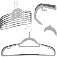Kadax Cuves kledinghanger met antislip oppervlak, grijs, 5 stuks