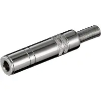 Goobay 6.35 mm jack plug | V | (Stereo, Metalen behuizing, 3-polig)