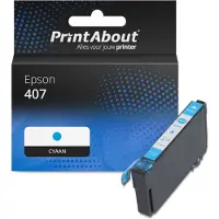 PrintAbout Inktcartridge 407 (C13T07U240) Cyaan geschikt voor Epson