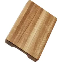 Kadax Snijplank van hout, keukenplank, 4 cm dikke vleesplank van natuurlijk hout, massief eikenhakplank, serveerplank voor snacks, kaas, vruchten (25 x 40 cm)