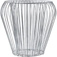 Kadax Schanskorf, schanskorf, ronde gegalvaniseerde stalen plantenmand voor tuin, stenen, bloemen, planten, plantenbak, verhoogd bloembed, Ø 47 cm, H: 45 cm