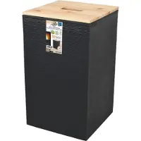 Eda Plastiques - Jura Montania STONE 36 L pelletbox - voor 20 kg pellets - zwart 29,5 x 29,5 x 50,6 cm