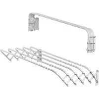 Kadax Inklapbaar wasrek voor wasruimte, ruimtebesparende wasdroger van metaal, uittrekbare accordeonwand, kleerhanger voor binnenshuis (80 cm)