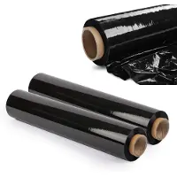 Kadax Verpakfolie "Chas", zwarte stretchfolie, 300x50 cm, plasticfolie, set van 2