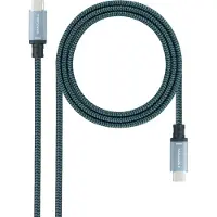Nanocable Kabel USB C NANOCABLE 10.01.4101-L150-COMB Groen 1,5 m Zwart/Gris