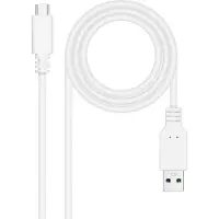 Nanocable 10.01.4001-W USB-kabel USB 3.2 Gen 2 (3.1 Gen 2) 1 m USB C USB A Wit
