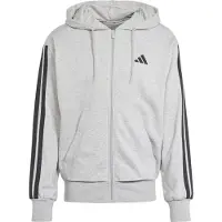 Adidas Sportsweatvest 'Essentials French Terry' lichtgrijs / zwart