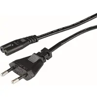 Hama Stroomkabel euro plug 1.5 meter zwart