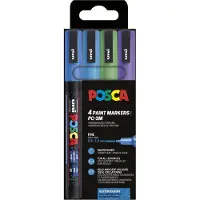Posca PC-3ML acrylmarkerset glitterkleuren (0,9 - 1,3 mm rond) 4 stuks