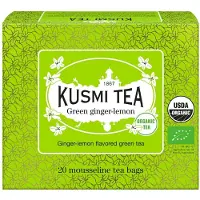 Kusmi Tea Biologische groene thee Green Ginger Lemon – 20 mousseline theezakjes