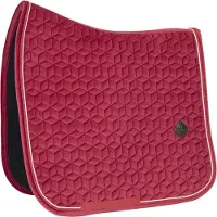 Kentucky Horsewear Horsewear - Zadeldek - Velvet - Donkerroze - Zadeldek Dressuur
