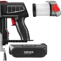 Haeger Jupiter II, zonder zak, zwart, rechthoekig, voor droog gebruik, cycloonfilter, 72 dB