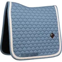Kentucky Horsewear Horsewear - Zadeldoek met gevlochten koord - Zadeldekje - Dressuur - lichtlbauw