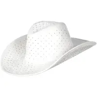 Coppens Cowboyhoed wit met strass steentjes |