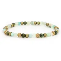 Karma Armband (Sieraad) Spiral WILLOW XXS Elastic (gold crystal) Gold
