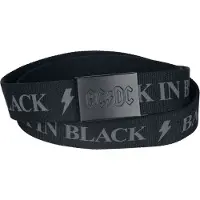 AC/DC Riem - Logo - zwart - Maat Standard