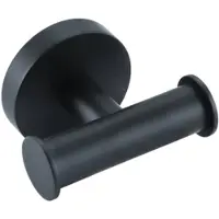FortiFura Calvi Handdoekhaak - rond - dubbel - mat zwart Double_Towelhook_BLM