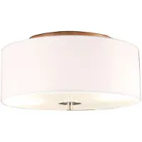 QAZQA Landelijke plafondlamp wit 30 cm 2-lichts - Drum