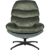 Beliani EIDE - Fauteuil-Groen-Fluweel