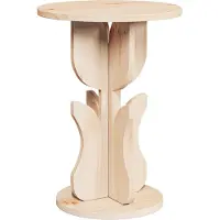 vidaXL Salontafel Naturel 39,5 x 39,5 x 53,5 cm Massief grenenhout
