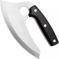 Nordic Knife Design Ulu 170, 2065 Bison Black Micarta, jachtmes