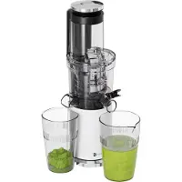 Kitchenbrothers Slowjuicer - Verticaal - Juicer - Groenten en Fruitpers - 80 mm - 750 ml - Pearl White / Wit