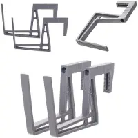 Kadax Balkonbakhouder van plastic, bloembakhouder zonder boren, verstelbare haken en houder voor bloembak, balkonbak, houder voor balkon (antraciet, set van 2)