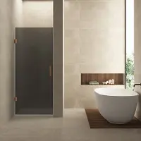 Wiesbaden Nisdeur Less 90x200 cm 8 mm Nano Rookglas Geborsteld Brons Koper