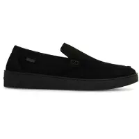 Manfield Zwarte suède loafers | Maat 47