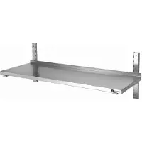 Zorro Wandshap ZWB 160/40 RVS Wandbord - 160x40x35 cm - met 1 verstelbaar bord - Horeca