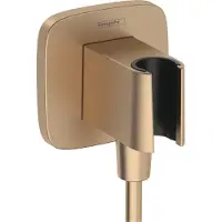Hansgrohe FixFit Porter Q Douchekophouder met doucheslangaansluiting 1/2" Brushed Bronze