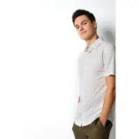 Desoto Slim Fit Jersey overhemd , Gestreept