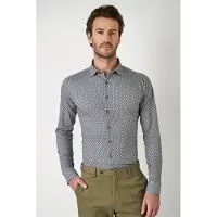 Desoto Slim Fit Jersey overhemd Wintertaling nieuwe maan, Motief