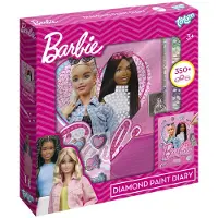 Creative Craft Group Barbie geheim dagboek met slot versieren met 200+ strass steentjes - diamond painting speelgoed meisjes diamond painting knutselset