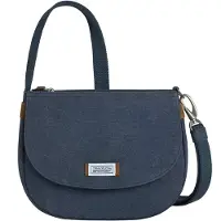 Travelon Heritage - Anti-diefstal Saddle Crossbody - RFID snijbestendige band vergrendelbare ritsen - Indigo